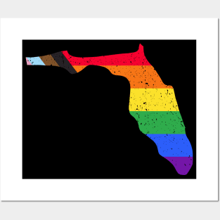 Florida State Pride: Embrace Progress with the Progress Pride Flag Design Posters and Art